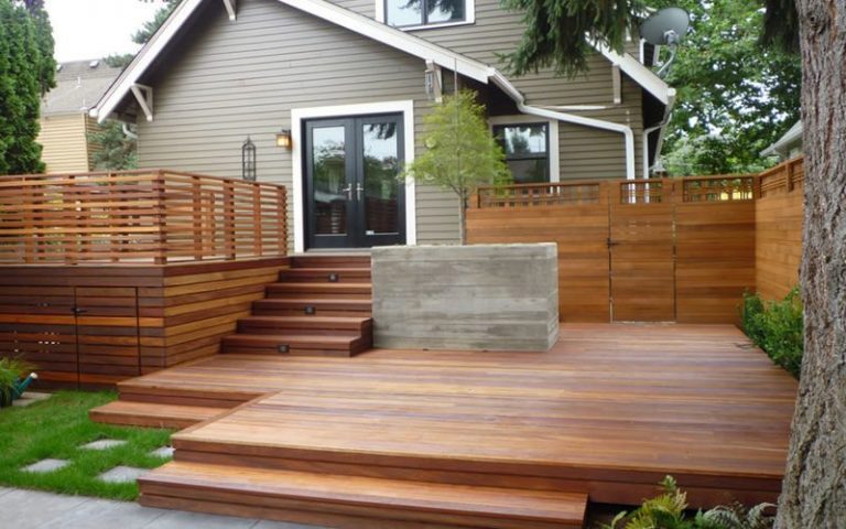 landscaping deck layout